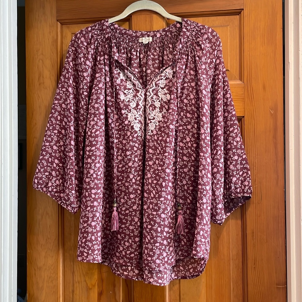 Pink/purple tunic top